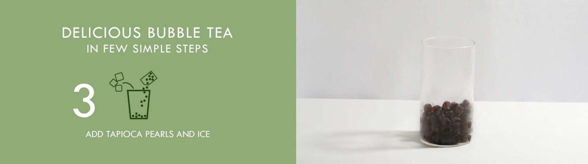 bubble tea instruction slides step 3 add tapioca pearls