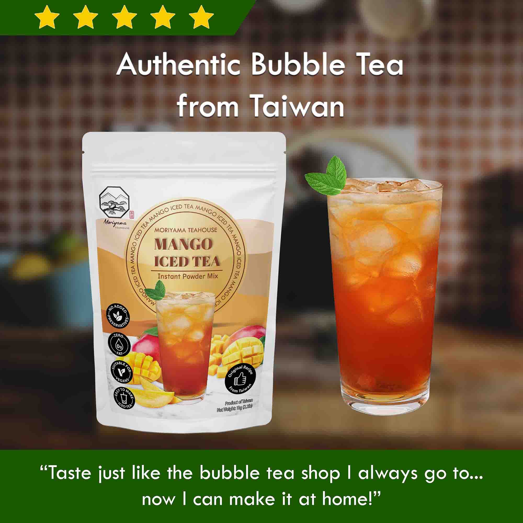 iced tea is of authentic Taiwan recipe